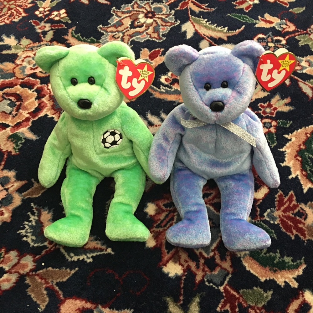 2 retired ty babies.